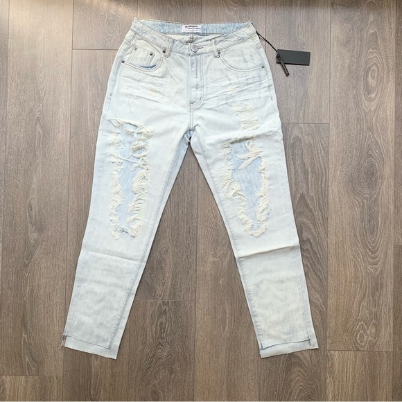 One Teaspoon Diamonde Awesome Baggies Jean Straight Leg High Waist Denim Size 24 - Picture 4 of 16